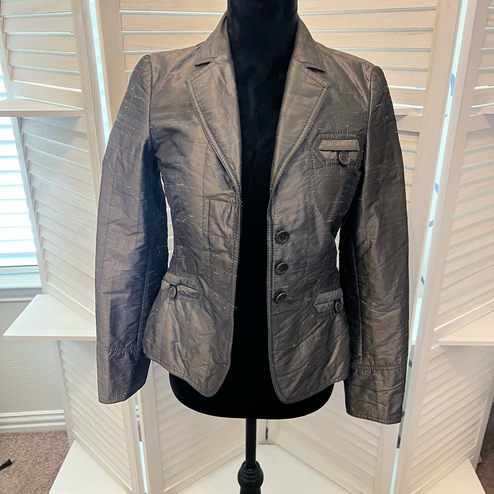 Armani Collezioni Metallic Gray Blazer